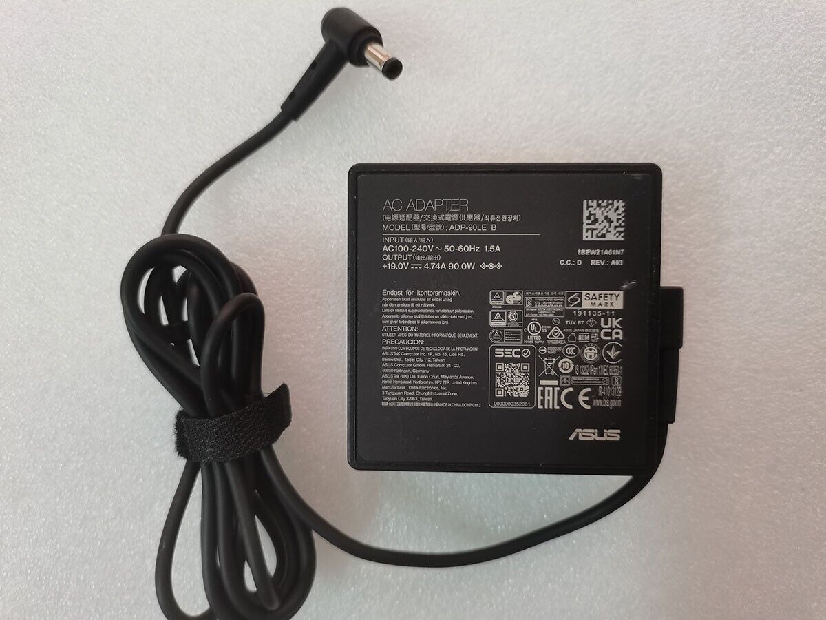 90W Asus VivoBook 17 X1702ZA-AU108W AC Adapter Charger Power Cord