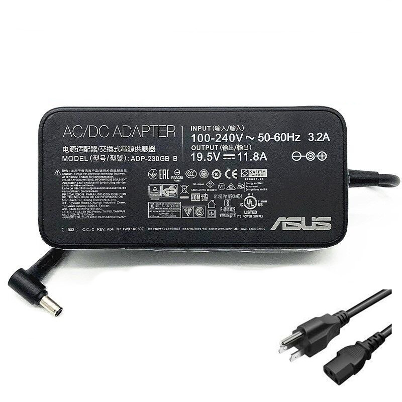 19.5V 11.8A Asus ROG Zephyrus S GX531GXR-AZ044R AC Adapter Charger