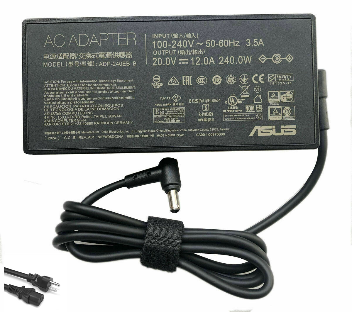 20V 12A Asus ROG Zephyrus M16 GU603ZE-LS034W Charger AC Power Adapter