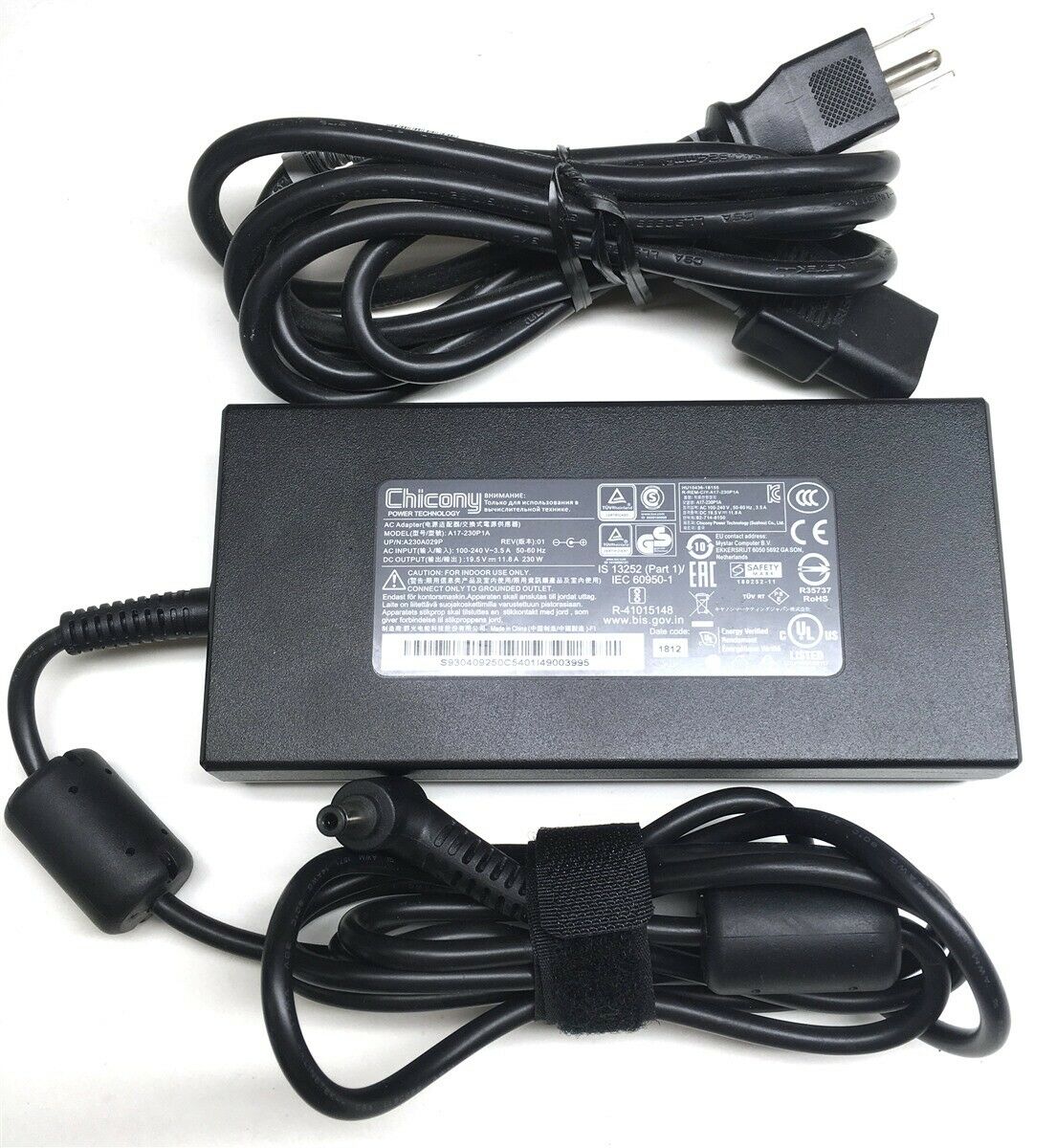 230W MSI Creator 15 A10SF-024FR Charger AC Adapter Power Cord
